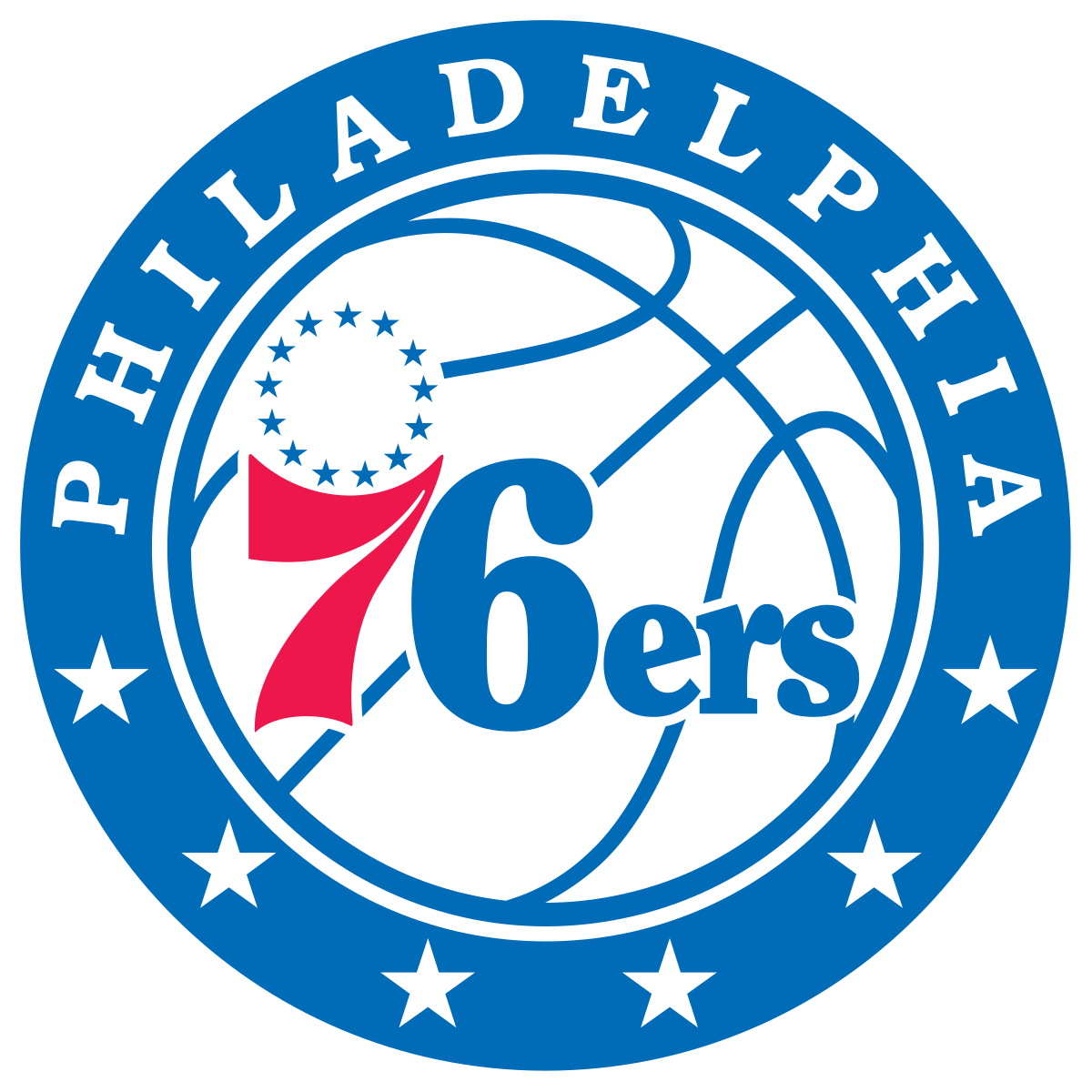 Philadelphia 76ers Colors - Philadelphia 76ers Logo 2017 (1200x1200), Png Download