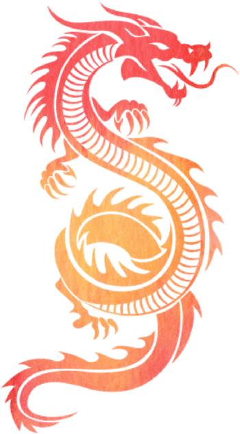 Chinese Dragon Silhouette, Chinese, Dragon, Silhouette - Chinese Dragon Red Tattoo (640x640), Png Download