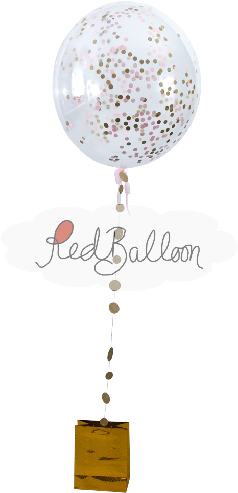 Gold Confetti Balloon Red Balloon Cork - Balloons Cork By Red Balloon (1000x1020), Png Download