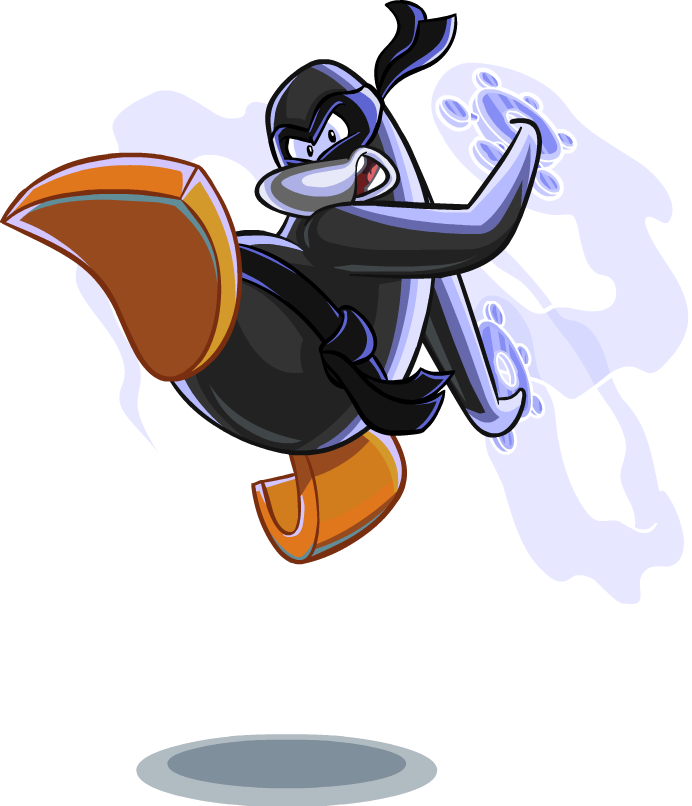 C-j Snow Beta Snow Ninja - 1v1 Club Penguin (692x806), Png Download