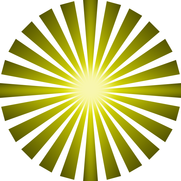 Sunburst Gradient Clip Art At Clker - Sun Ray Clip Art (600x600), Png Download