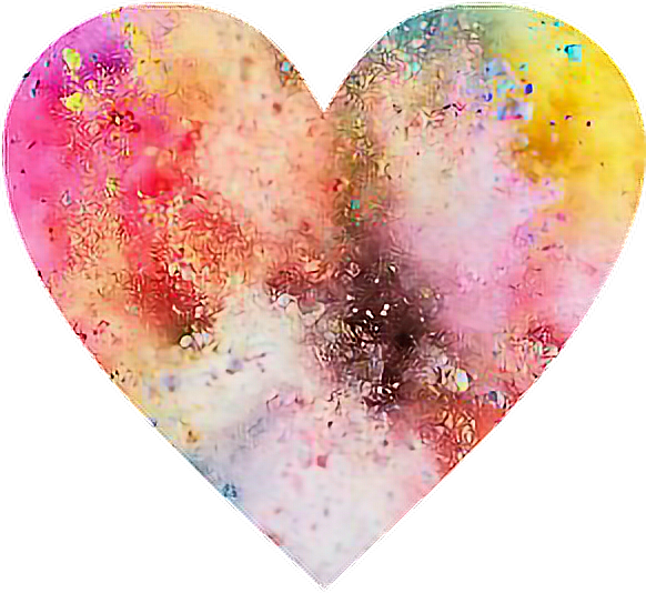Heart Colorfuledit Cute Emotions Sticker Love Corazon - Colorful Backgrounds (582x534), Png Download