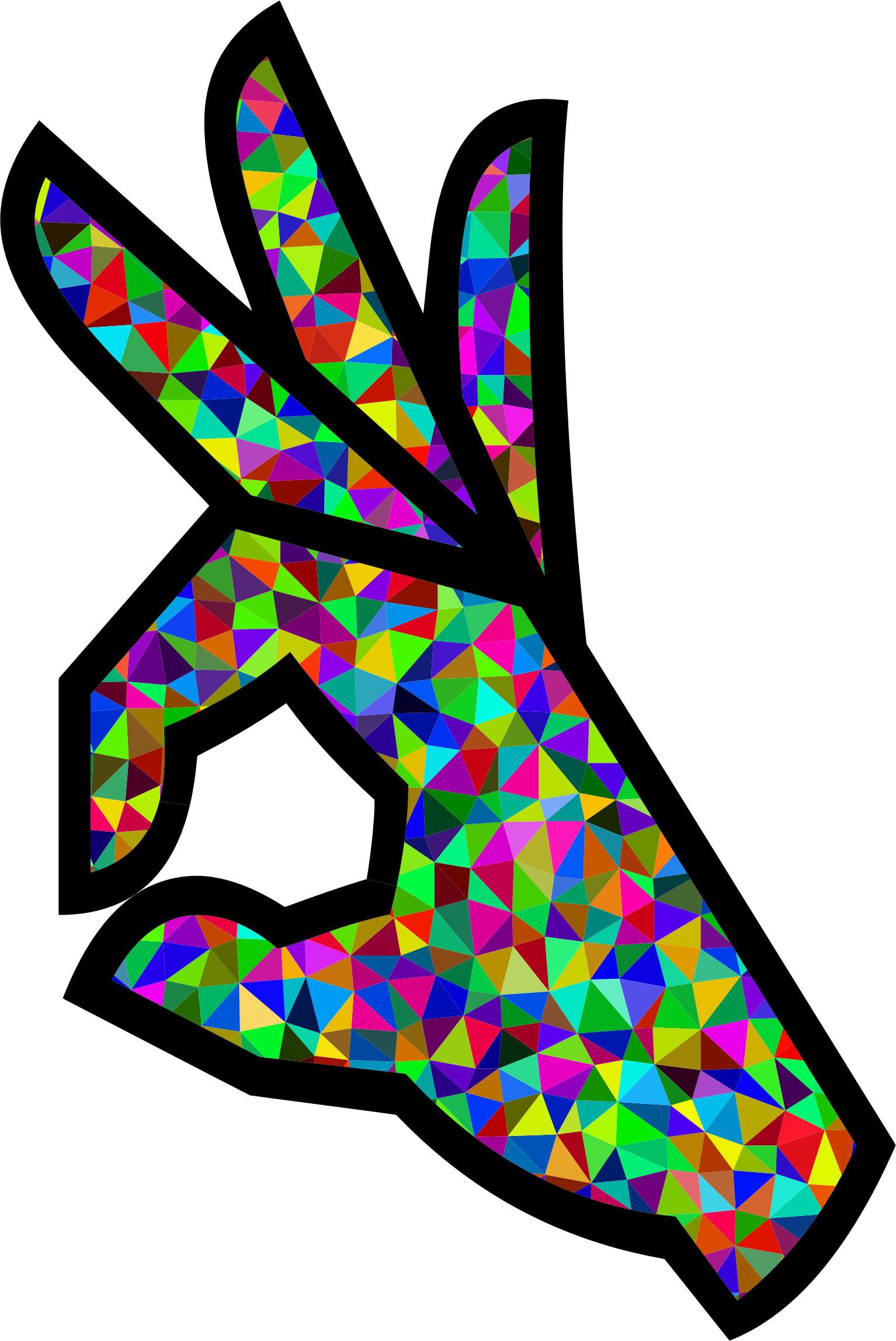 This Free Icons Png Design Of Prismatic Low Poly Ok (1534x2296), Png Download