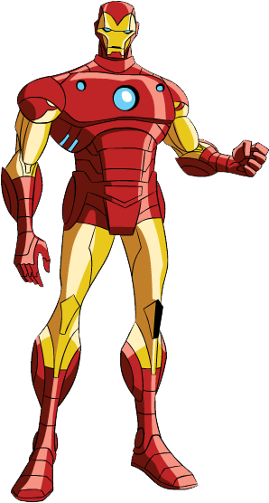 Hulk Clipart Iron Man - Iron Man Marvel Cartoon (326x575), Png Download