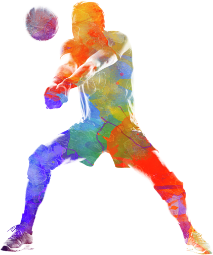 Bleed Area May Not Be Visible - Volley Watercolor (560x700), Png Download