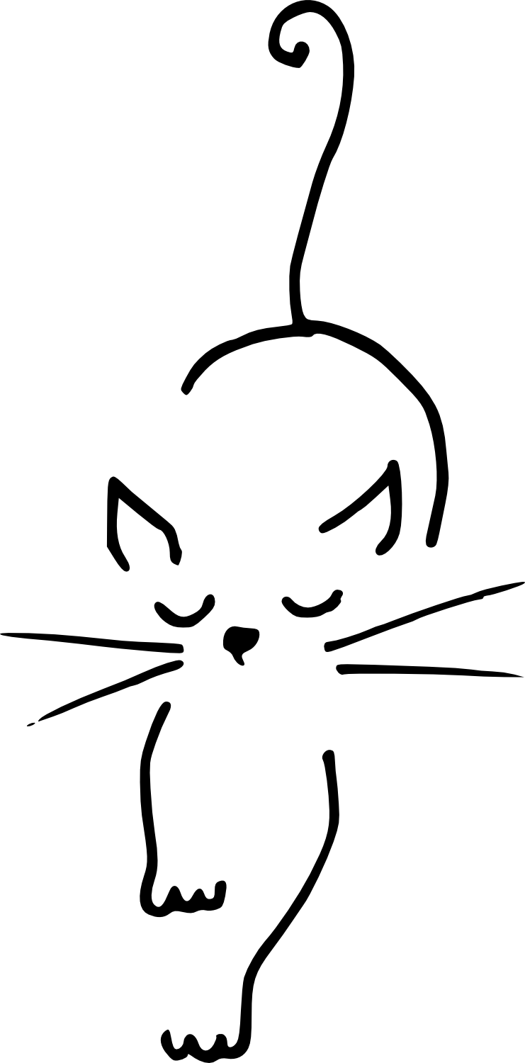 Visual Arts Black Cat Drawing Watercolor Painting Illustration - Drawing (741x1500), Png Download