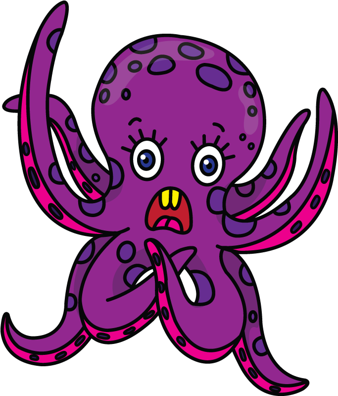 Octopus Drawing Tutorial Http - Sketch Of Water Animals Snail (720x1280), Png Download