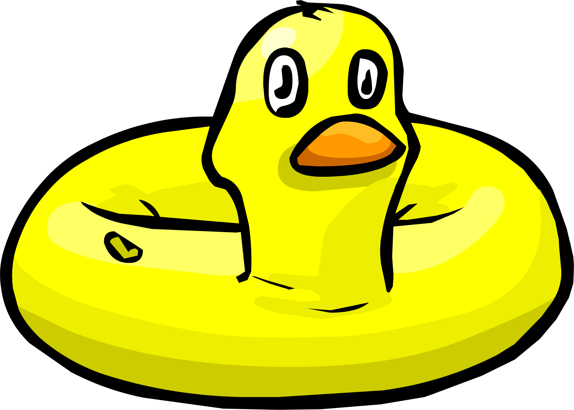 Yellow Duck - Png - Club Penguin Island Deb (1946x1392), Png Download