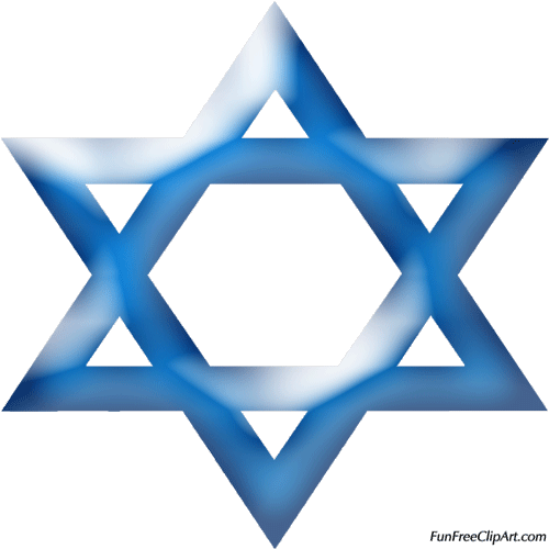 Star Of David Blue White Clipart - Clip Art (500x500), Png Download