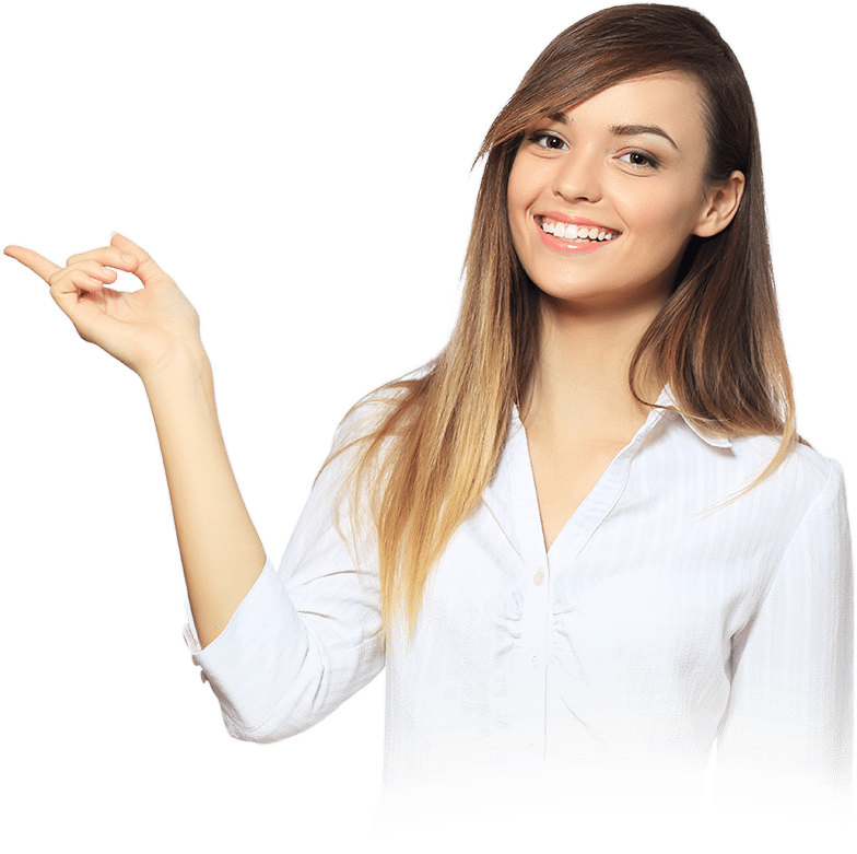 Contact Us - Smiling Woman Png (800x845), Png Download