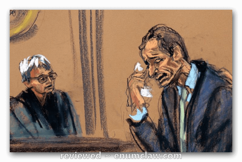 “god's Grace I Will Not” - Anthony Weiner Court Crying (796x532), Png Download