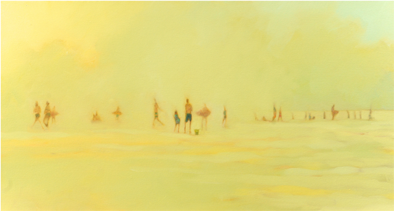 Green Bucket - Painting (574x434), Png Download