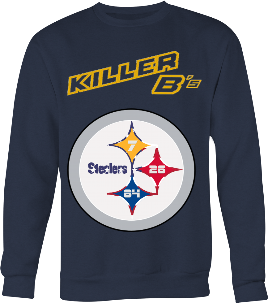 "killer B's" Pittsburgh Steelers Sweatshirt - Steelers Killer B's Tshirt (1000x1000), Png Download