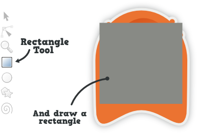 Select Both The The Monster And The Grey Rectangle - Diagram (420x300), Png Download