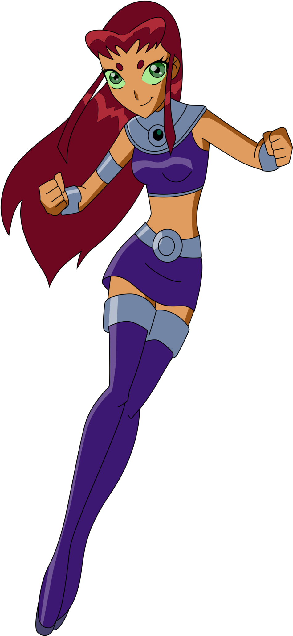 Starfire - Starfire Teen Titans Png (1024x2230), Png Download