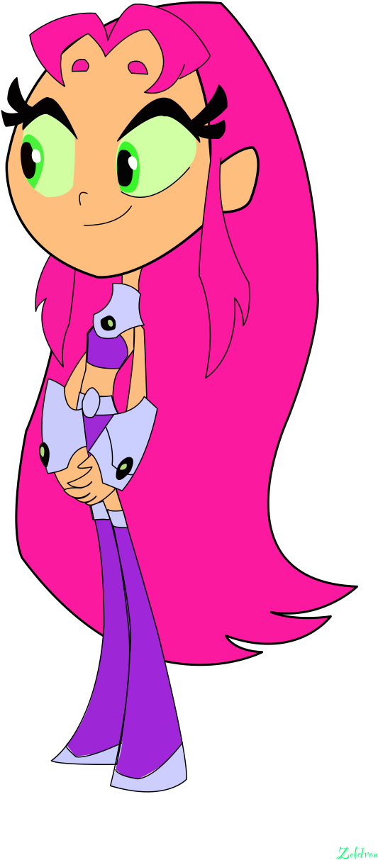 Starfire - Starfire Png Teen Titans Go (600x1300), Png Download