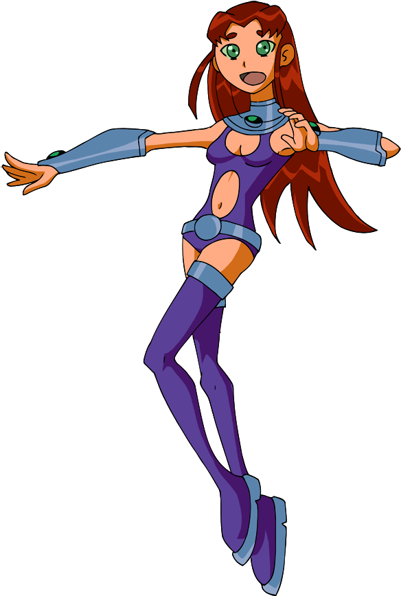 Tt Starfire By Glee Chan-d568536 - Cartoon Network Website Starfire (619x886), Png Download