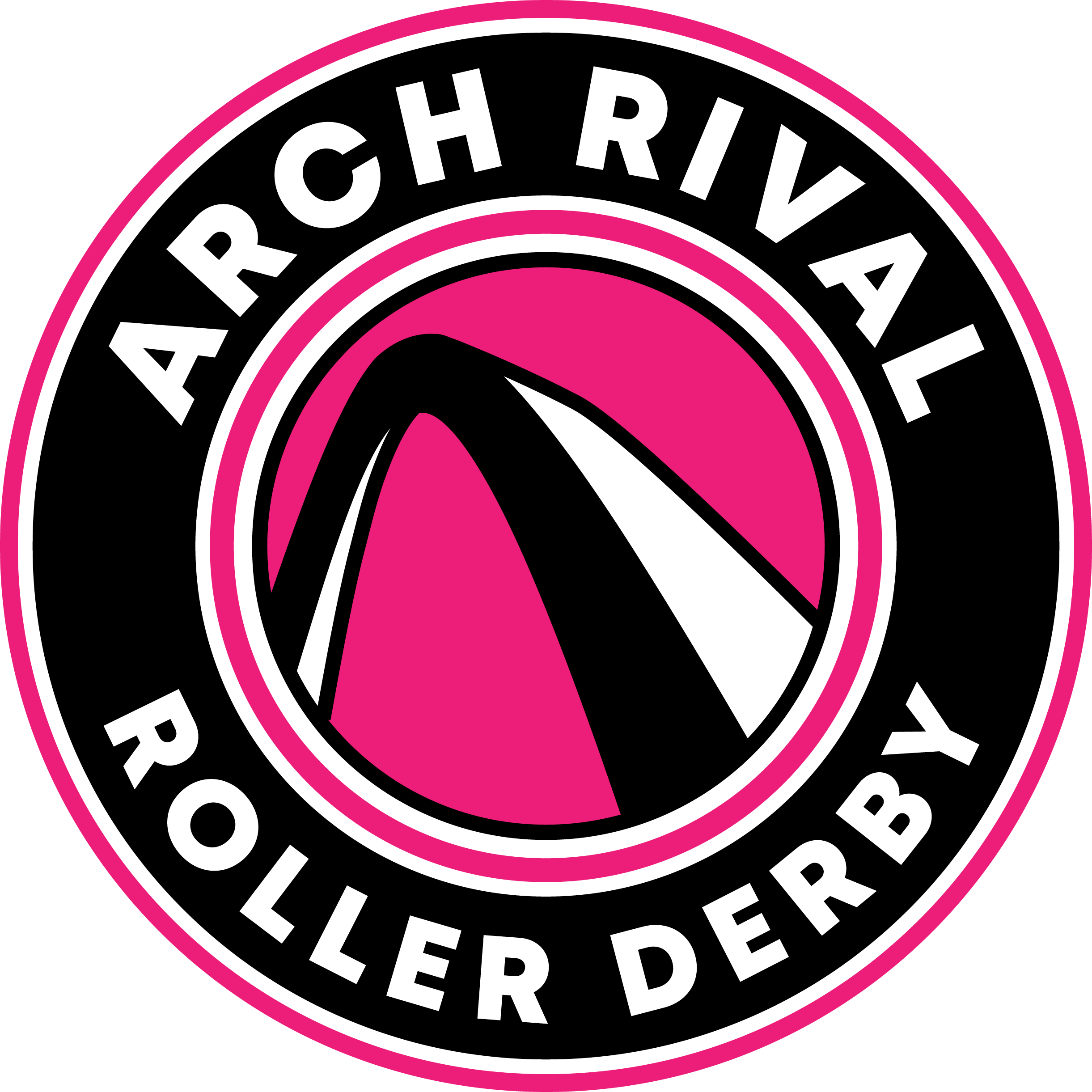 Detroit Derby Girls - Arch Rival Roller Derby (2442x2442), Png Download