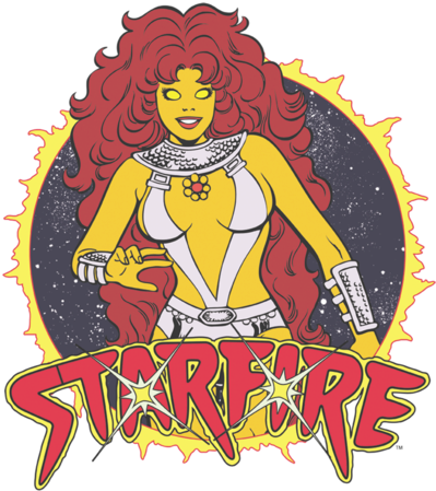Dc Comics Starfire Women's T-shirt - Starfire T Shirt (400x461), Png Download