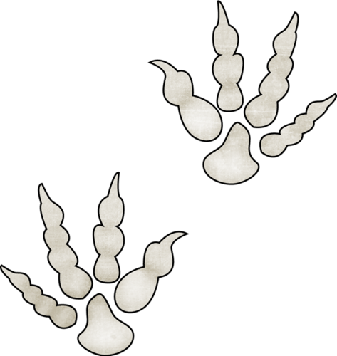 Dino Footprint - Huella De Dinosaurio Triceratops (473x500), Png Download