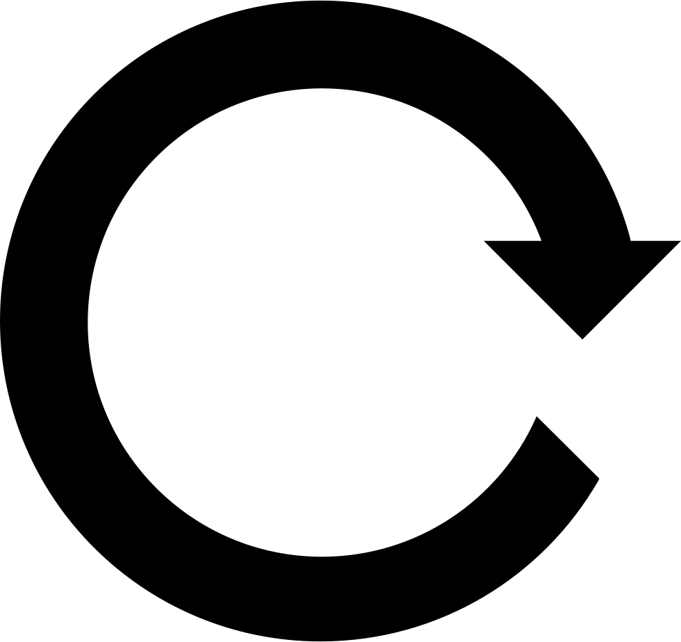 Rotate Cw Reload Refresh Loop Arrow Comments - Black Update Icon Png (980x924), Png Download