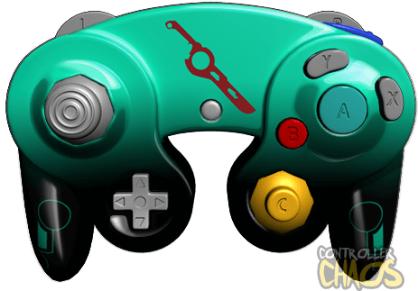 Shulk - Custom Marth Gamecube Controller (474x340), Png Download