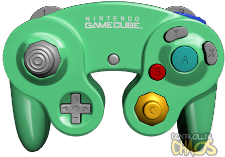 Retro Nintendo Gamecube - Nintendo Gamecube Controller Green (474x340), Png Download