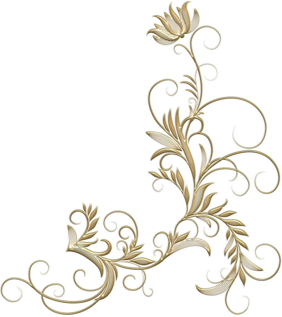 Golden Floral Border Png Pic Golden Floral Borders Png Full Size Png Download Seekpng