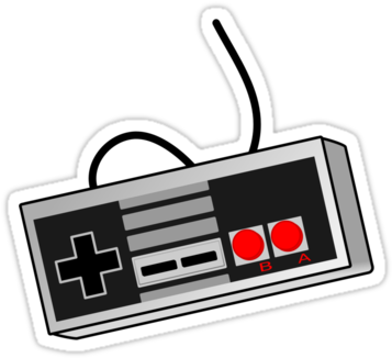 Retro Game Controller By Chillee Wilson - Clip Art Nes Controller (375x360), Png Download