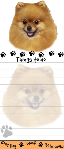 Pomeranian List Stationery Notepad - Pomeranian Magnetic Sticky Note Pad (500x500), Png Download