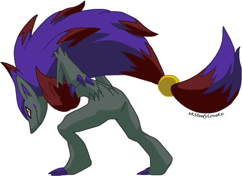 Zoroark Shiny Coloration By Xxsteefylovexx-d4rr5ez - Zorua Y Zoroark Shiny (1037x770), Png Download