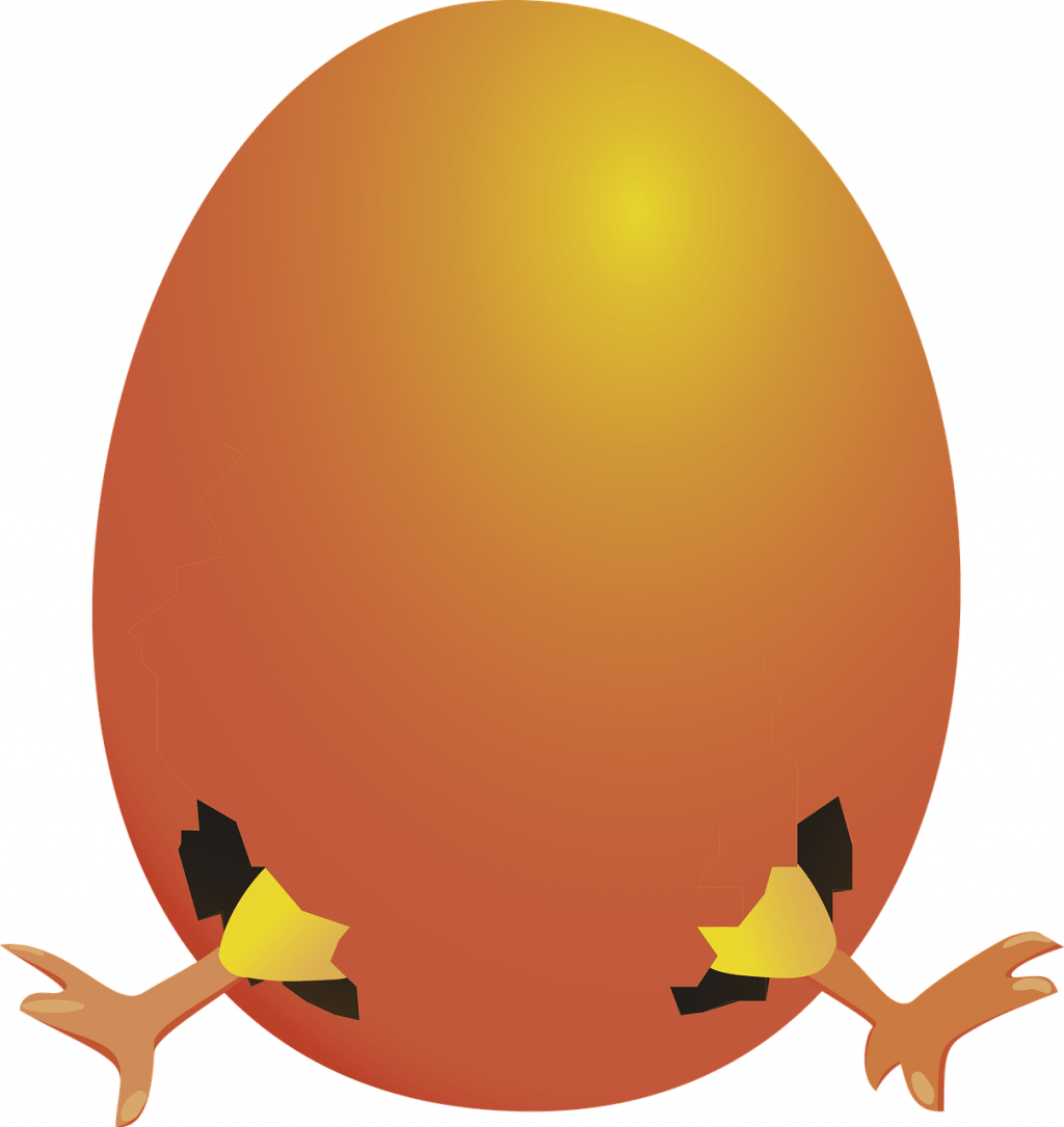 Easter Egg Chicks Red Picpng Outstanding Png Clipart - ไข่ การ์ตูน Png (1024x1085), Png Download