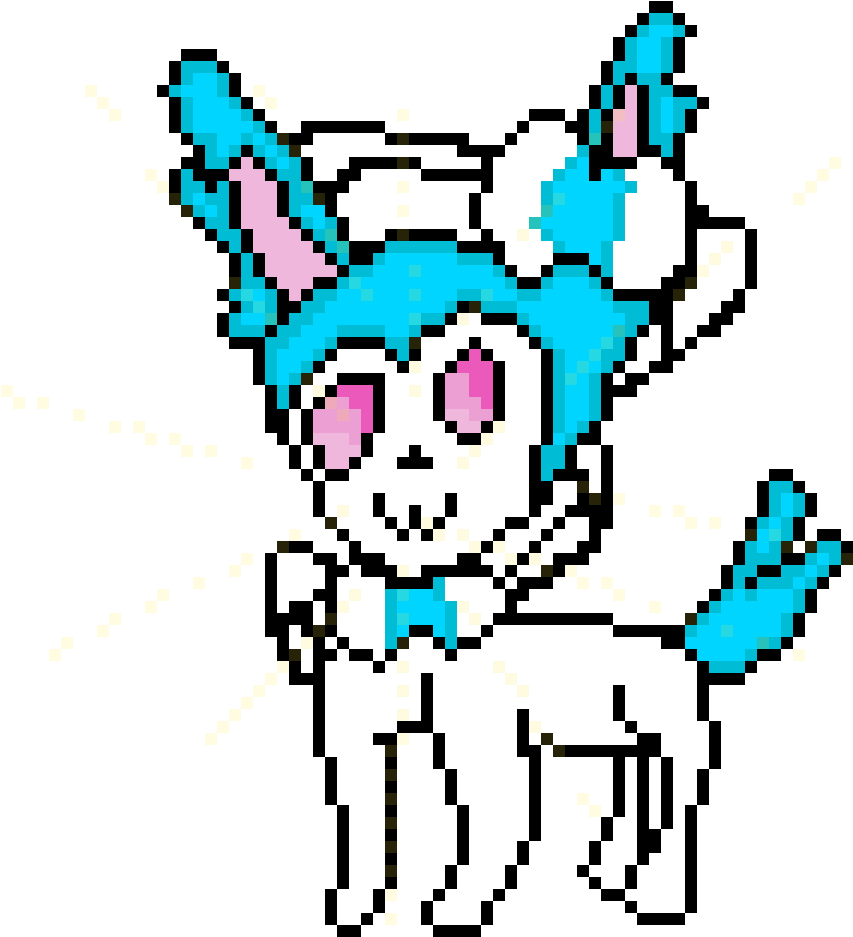 Shiny Sylveon - Fantage Coloring Pages (1200x1200), Png Download
