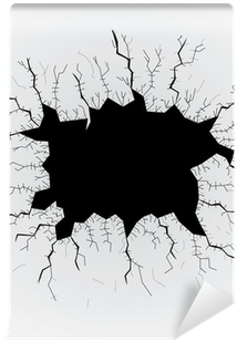 Broken Glass Table, Cracks, Illustration Wall Mural - Wall Crack Vector (400x400), Png Download