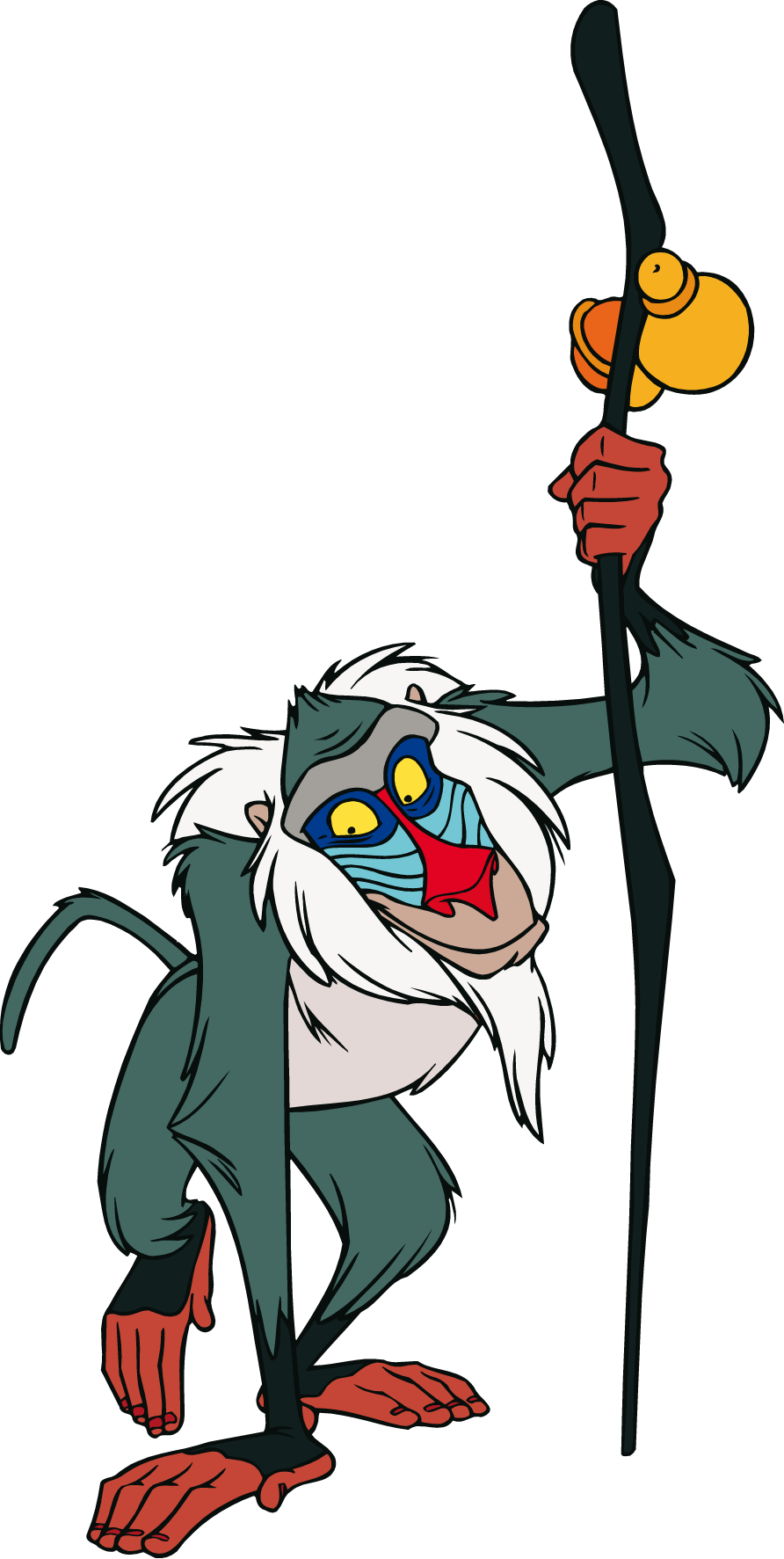 Rafiki Png Transparent - Rafiki Lion King Clipart (892x1773), Png Download