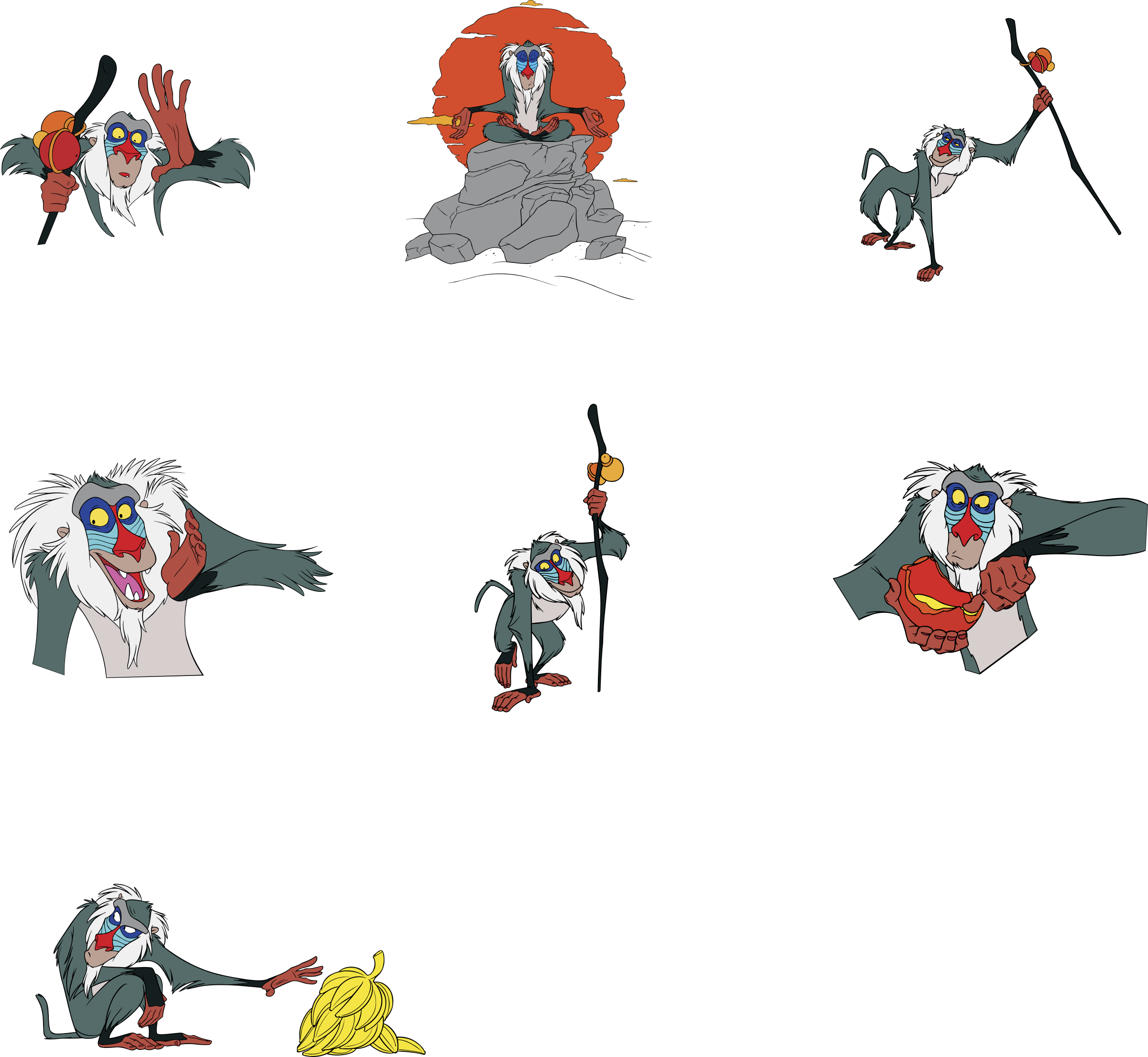 Disney's Rafiki Logo Png Transparent - Lion King Rafiki Oval Ornament (2400x2211), Png Download