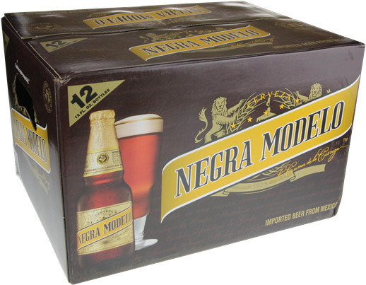 Negra Modelo Beer 12 Pack - Negra Modelo 12 Pack Bottle (600x467), Png Download