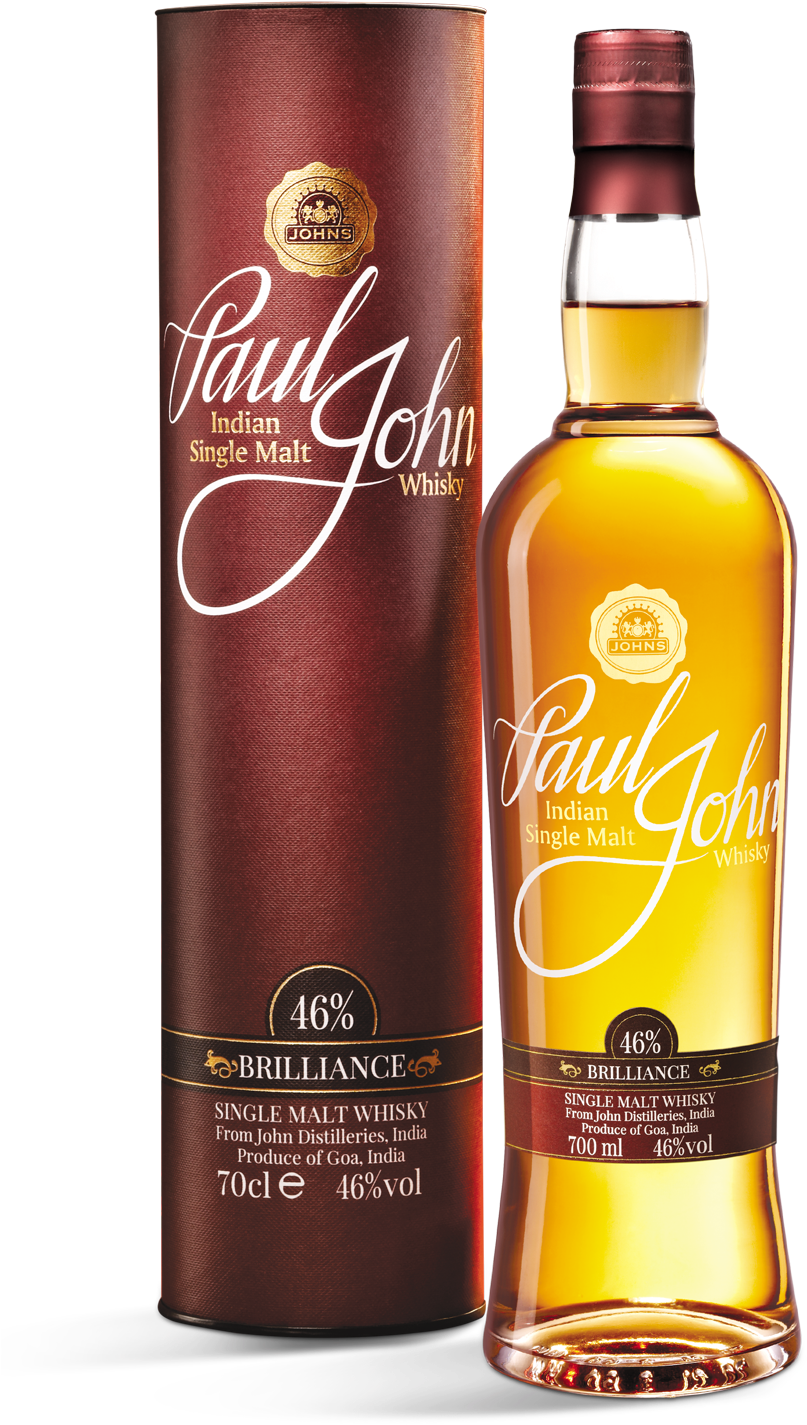 Brilliance Single Malt Whisky From Paul John - Paul John Brilliance Indian Single Malt (1000x1713), Png Download