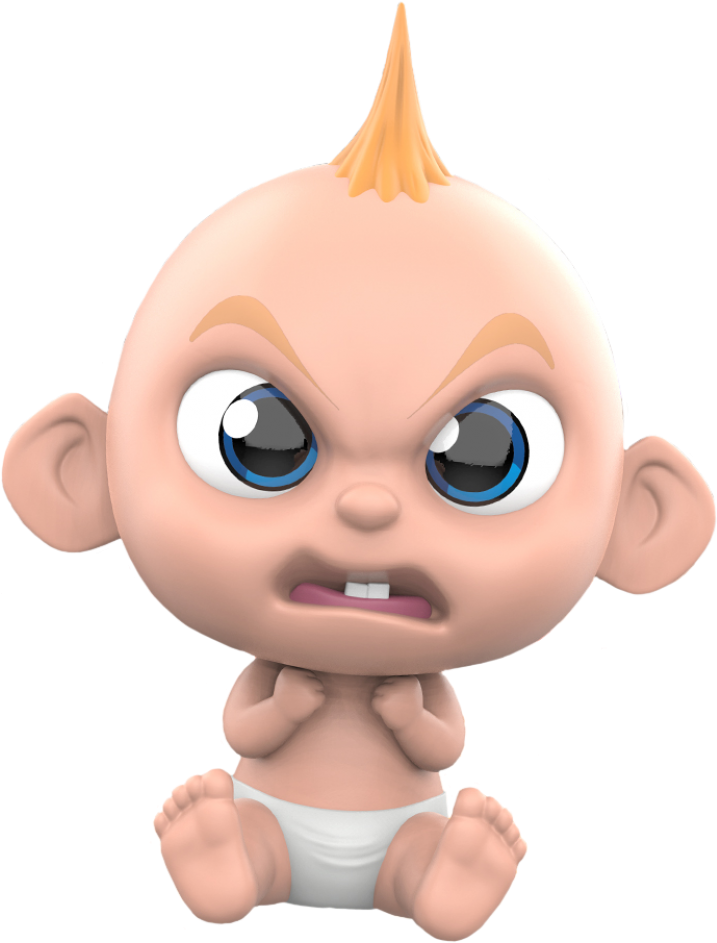 Banner Free Library Angry Jack Inch Cosbaby Hot Toys - Angry Jack Jack Incredibles 2 (1000x1000), Png Download