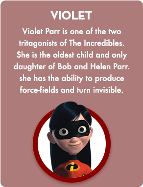 Violet Slider - Violet From The Incredibles (313x397), Png Download