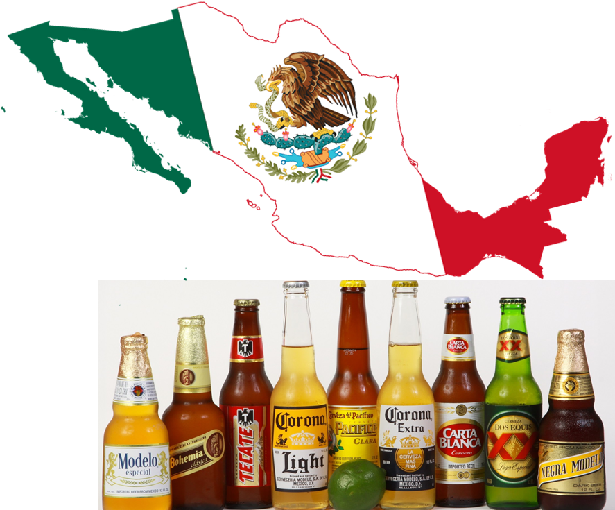 Mexico - Industrias Cerveceras En Mexico (951x887), Png Download