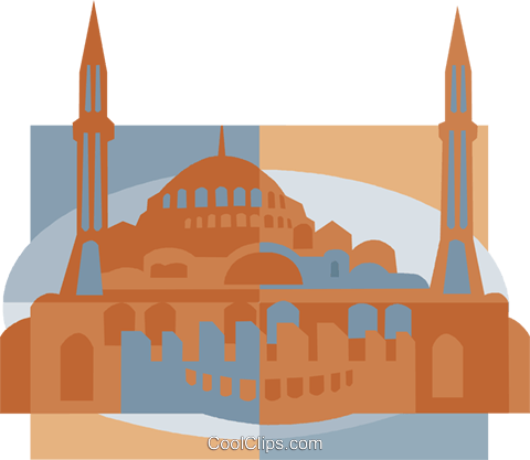 Mosque, Constantinople Royalty Free Vector Clip Art - Constantinople Clip Art (480x417), Png Download