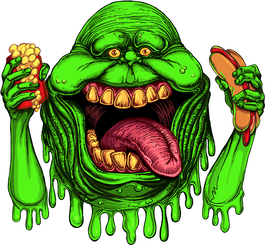 Slimer - Slimer T Shirt (1181x1069), Png Download