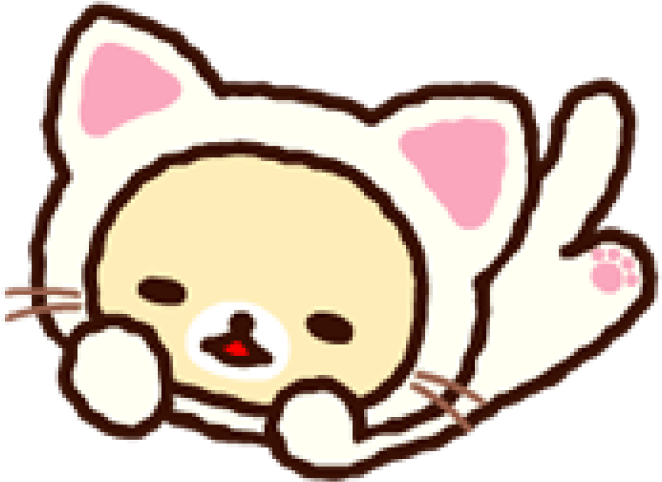 Rilakkuma Animated Stickers - Rilakkuma Cat Cartoon (1024x1024), Png Download