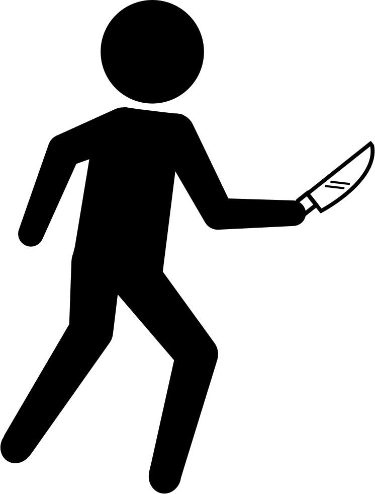 Criminal Silhouette With A Knife Comments - Criminal Png (746x981), Png Download