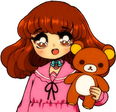 Momoiro Market Mascot Girl With Rilakkuma Bear - Bear (432x406), Png Download