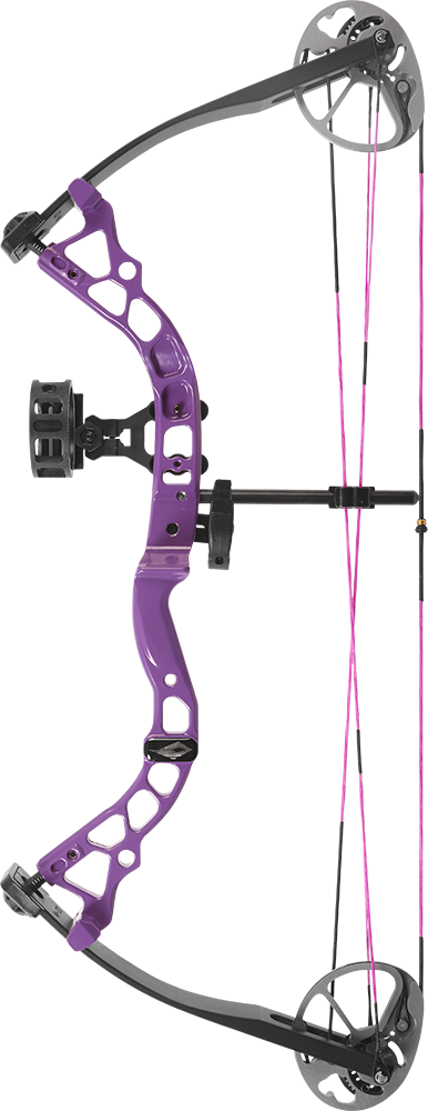 Atomic Black - Diamond Archery Youth Atomic Compound-bow Package Black (386x1000), Png Download