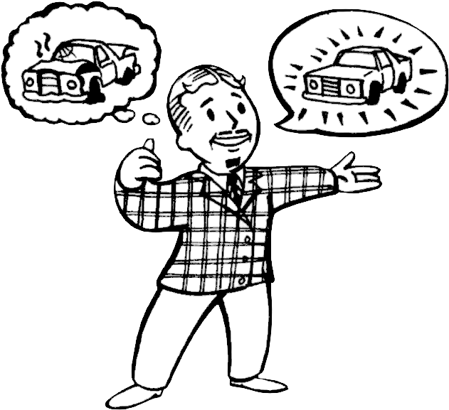 Can We Talk About The Art Of Vault Boy - Fallout Smooth Talker (680x620), Png Download