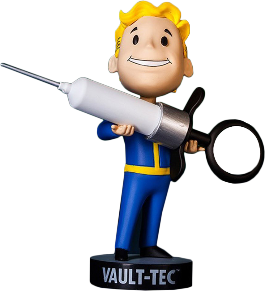Fallout - Medicine Vault Boy 111 Bobble Head Figure (series 3) (857x942), Png Download