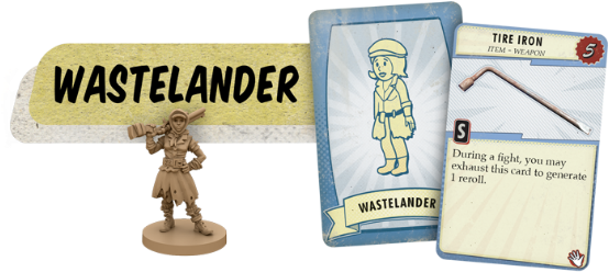 Fallout The Board Game Preview - Fallout Board Game Characters (556x259), Png Download